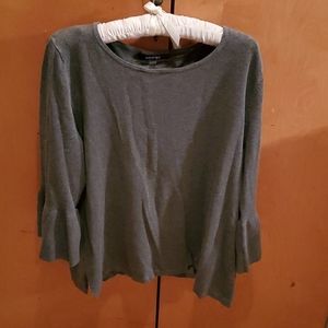 August Silk XL grey 3/4 sleeve sweater
